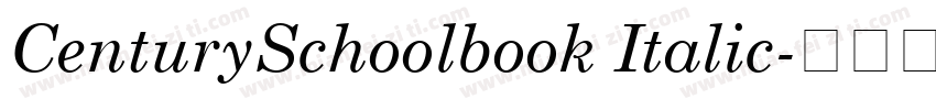 CenturySchoolbook Italic字体转换